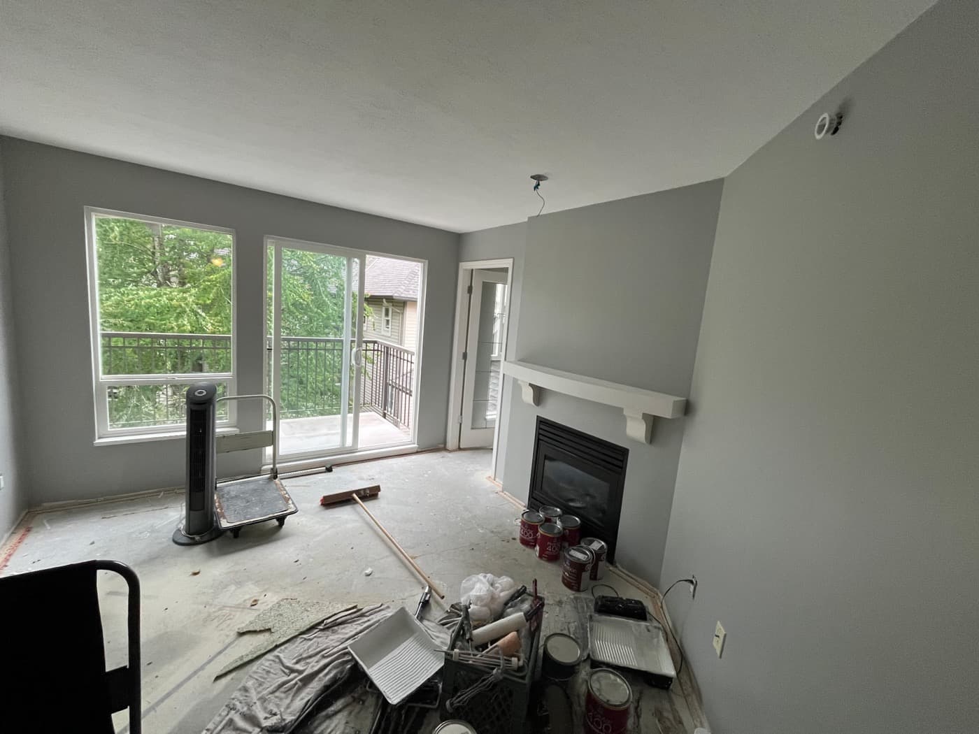 Interior repaint in progress — Coquitlam
